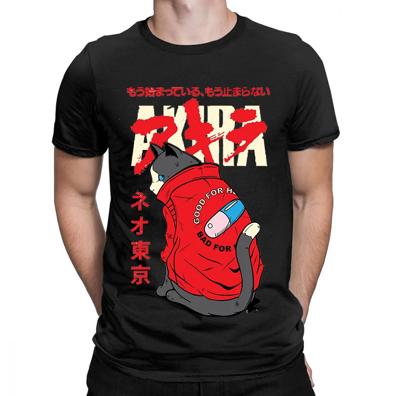 Аниме футболки Akira с принтом японского аниме Манга Харадзюку модная футболка