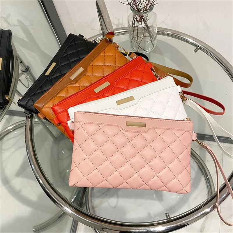 

Women Clutch Bag Simple PU Leather Crossbody Bags Enveloped Shaped Small Shoulder Bags