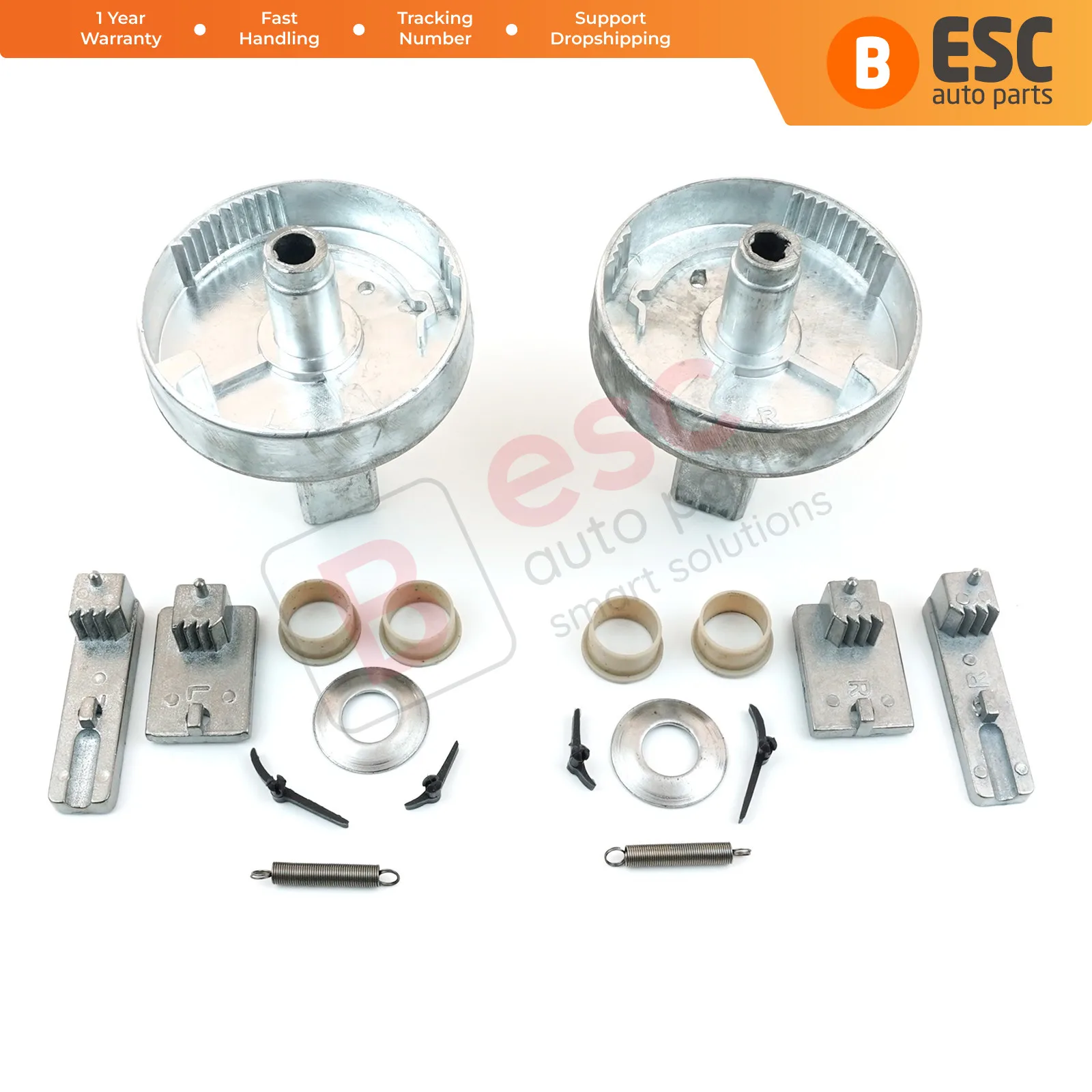 

ESC EGE14+EGE15 Armrest Repair Part Latch Bracket Left Right Hand Side Set for Mercedes Vito Viano W639 Sprinter MK2 VW Crafter