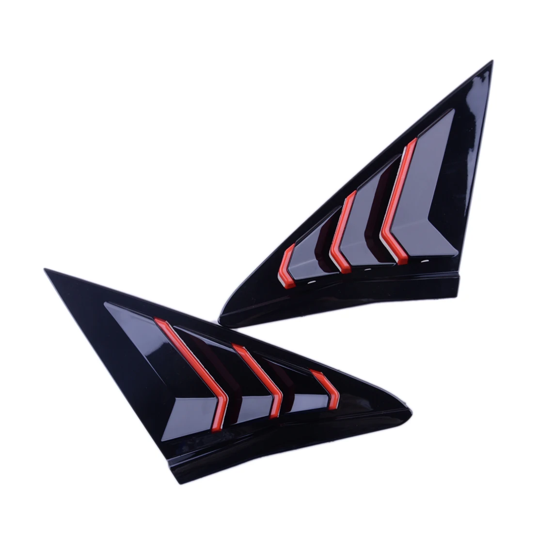 

1 Pair Car Rear Left Right Side Vent Window Louver Black Fit For Honda Civic 10th Hatchback 2021 2020 2019 2018 2017 2016