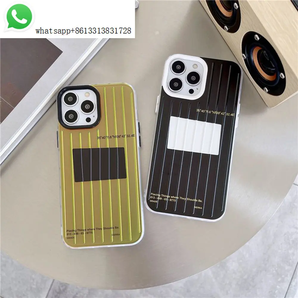 

For iphone14promax 13 12 11 series personalized creative luxury brand frosted suitcase All-inclusive fall-proof phone case