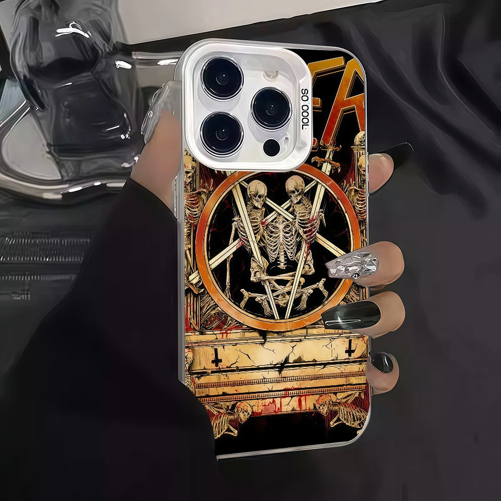 Чехол для телефона Band S-Slayer для iPhone 12, 11, 13, 14, 15, 16, 17 Max Pro Plus Mini, защитный цветной чехол IMD (art.: 3920d2fe68243) - 3920d2fe68243