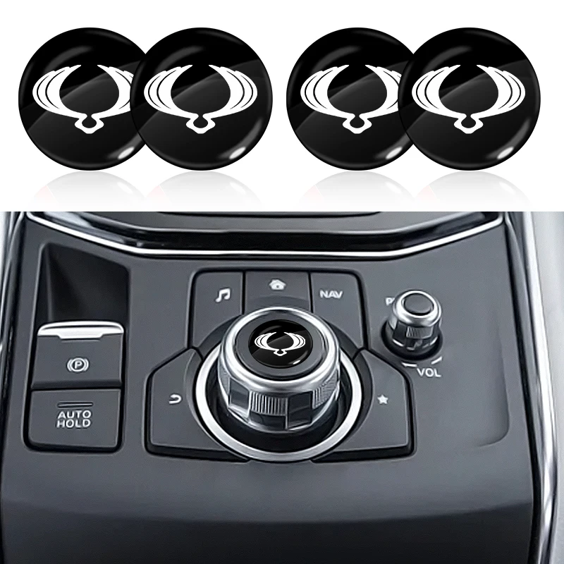 

4/10pcs Personalized Car Emblem Round Car Sticker for SsangYong Actyon Turismo Ssang Yong Rodius Rexton Korando Kyron