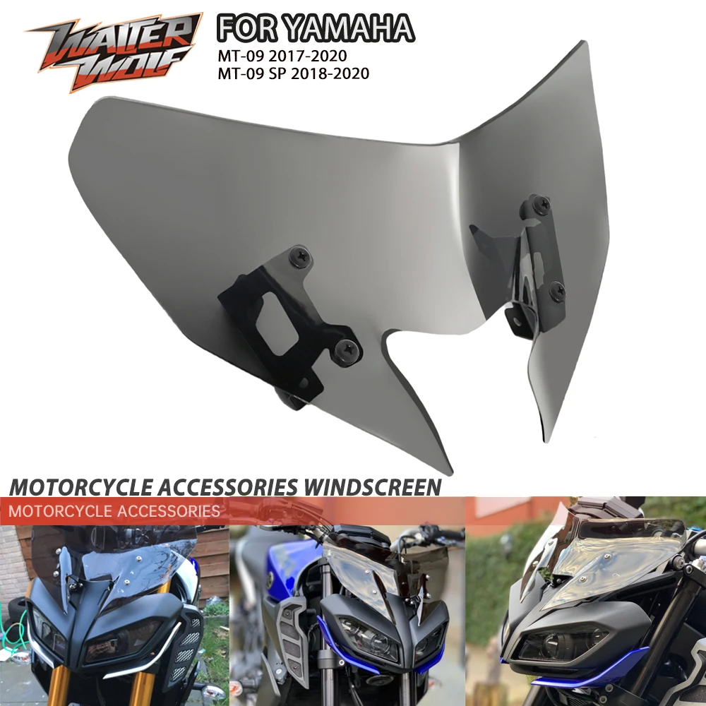 

Motorcycle Windshield Windscreen For YAMAHA MT-09 SP FZ-09 2017 2018 2020 Wind Screen Deflectors Motorbike Cover MT09 FZ09
