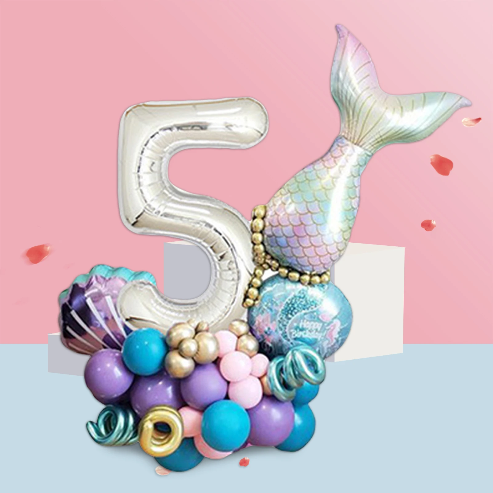 Шары воздушные многоразовые в виде русалки 55 шт. | Дом и сад