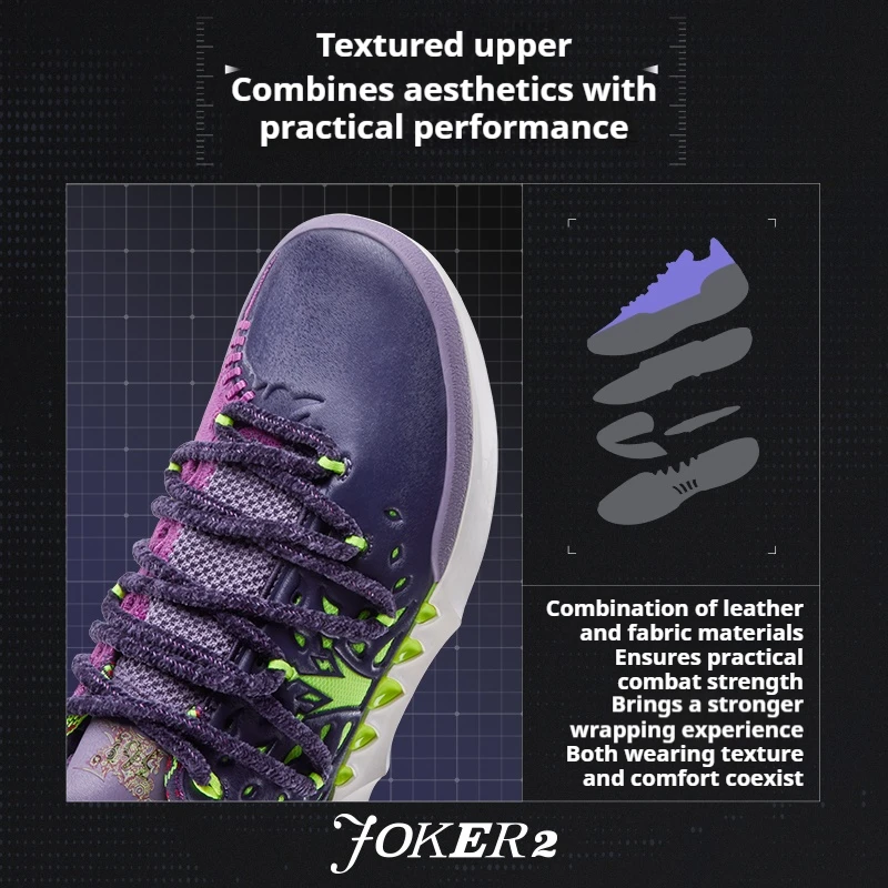 Фото Мужские баскетбольные кроссовки 361 Degrees Joker 2 Low, новые дышащие, амортизирующие, износостойкие мужские кроссовки Никола Йокич 672611110 №4