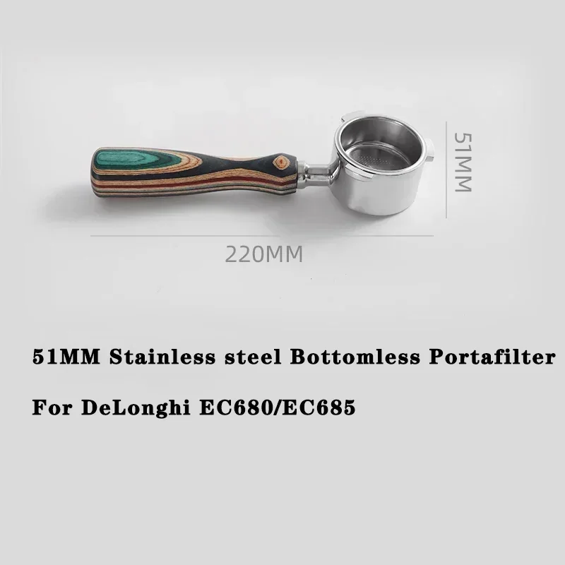 

Стальной фильтр для кофе с ручкой 51/54/58 мм для Barsetto/EXPOBAR/Welhome/DeLonghi/Breville/Nova