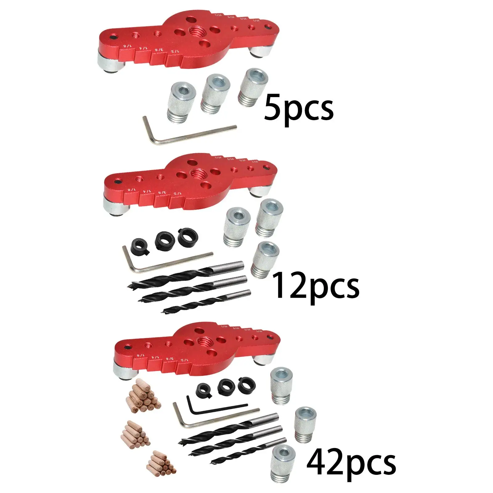 

Woodworking Drilling Locator Hole Punching Self Centering Dowel Hole Dowelling Furniture Drill Guide Puncher Pocket Hole Jig Kit