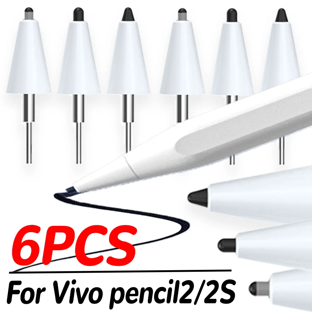 Фото 6/1 шт. сменных наконечников для стилусов Vivo Pencil2/2S/iQOO Pencil/air/2S, износостойкие стержни HB 4B, тип «пуля»/«игла»/«трубка» №1