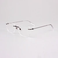 brand vinatge rimless alloy hightweight new optical eyeglass frames men women fashion eyewear prescription glasses frame mb0075o