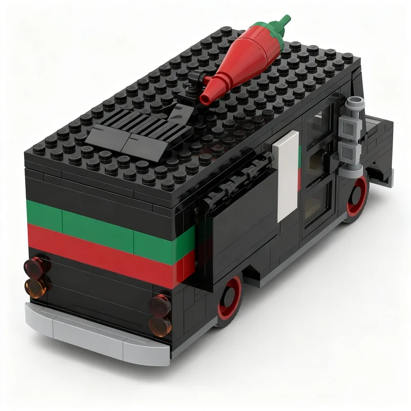 Фото Набор для сборки модели фудтрака с острыми перцами (320 деталей) MOC Technology: креативный конструктор, подарок на день рождения, украшение для дома №2
