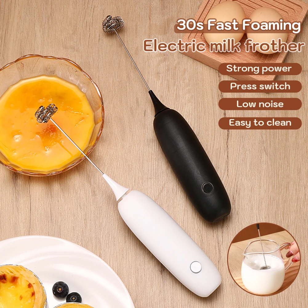

Electric Egg Beater Milk Frother For Coffee Household Kitchen Mini Stainless Steel Coffee Milk Tea Blender Cooking Accessories