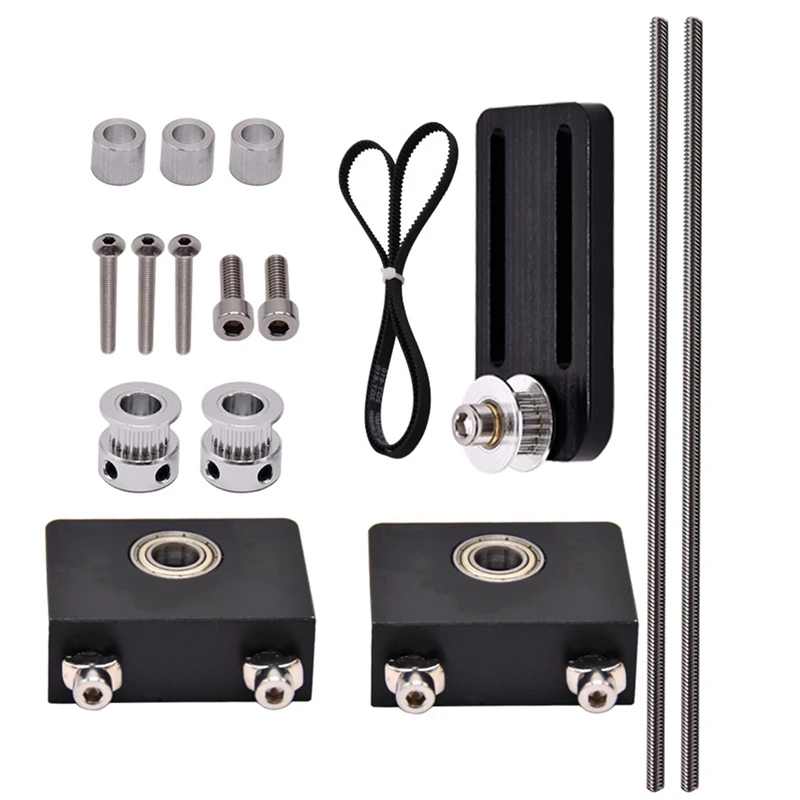 

3D Printer Parts, Dual Z-Axis Lead Screw Length 380Mm, Timing Belt 752Mm