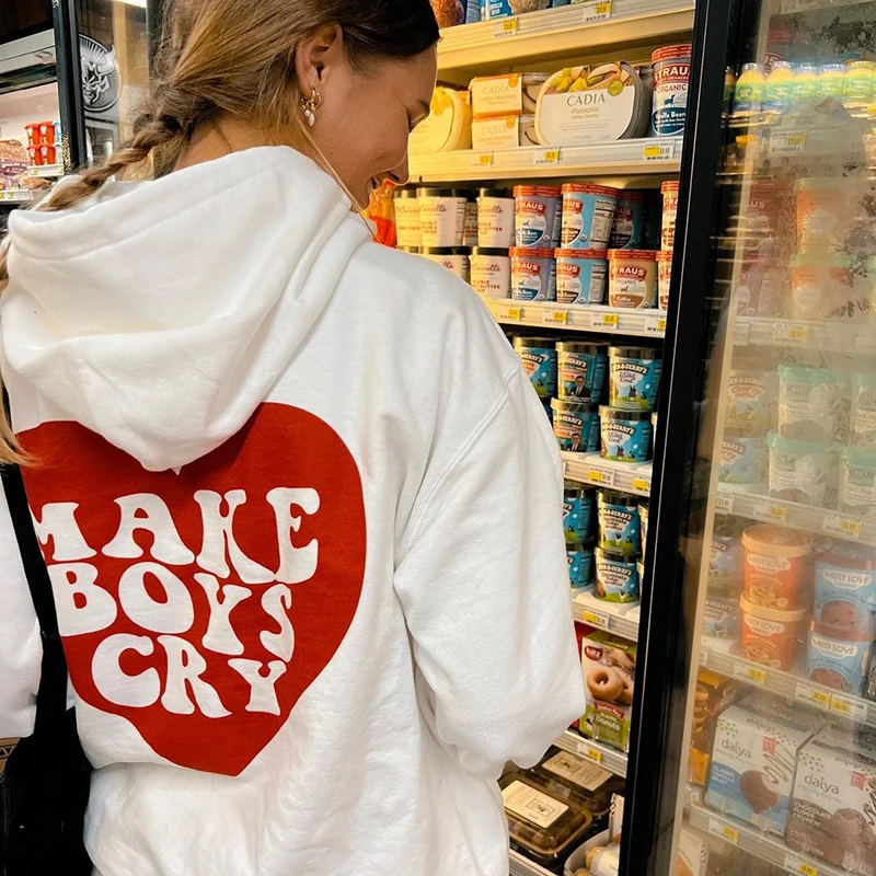 Y2K letter Print emo girl fairy grunge Streetwear Oversize Harajuku Goth Cute  Long Sleeve Sweatshirt love fashion y2k punk emo