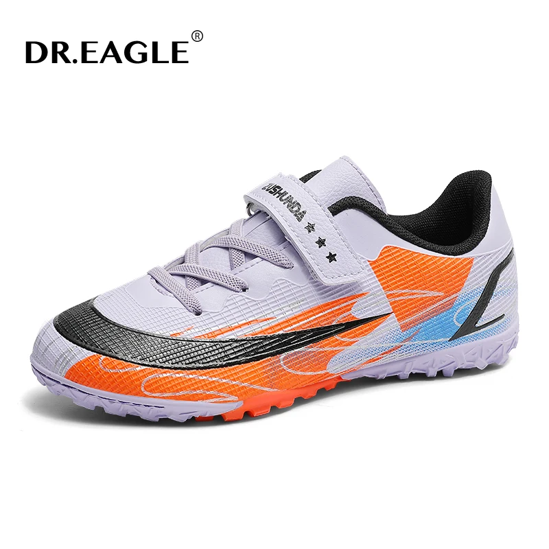 

DR.EAGLE Children's Football Boots Kids Turf Indoor Soccer Shoes Cleats Boy Original Football Shoes Sneakers Chuteira Futebol