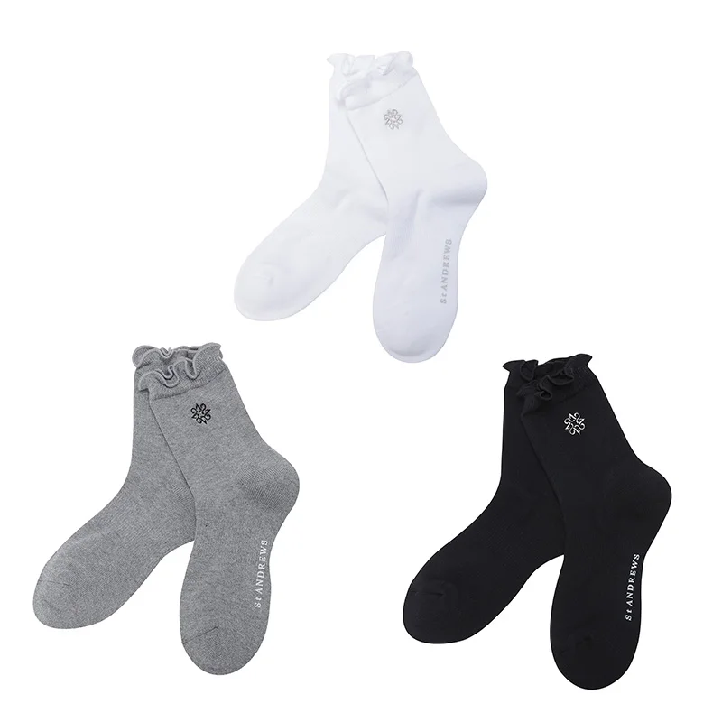 

2023 Womens Golf Crew Socks LightWeight Thin Casual Calf Socks Cotton