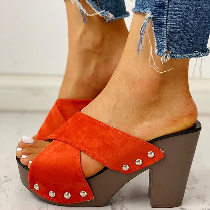 

Women Sandals Summer 2022 New Platform Shoes Thick Heels Sandals Comfy Ladies Shoes Female Slippers Non-Slip Zapatillas Mujer