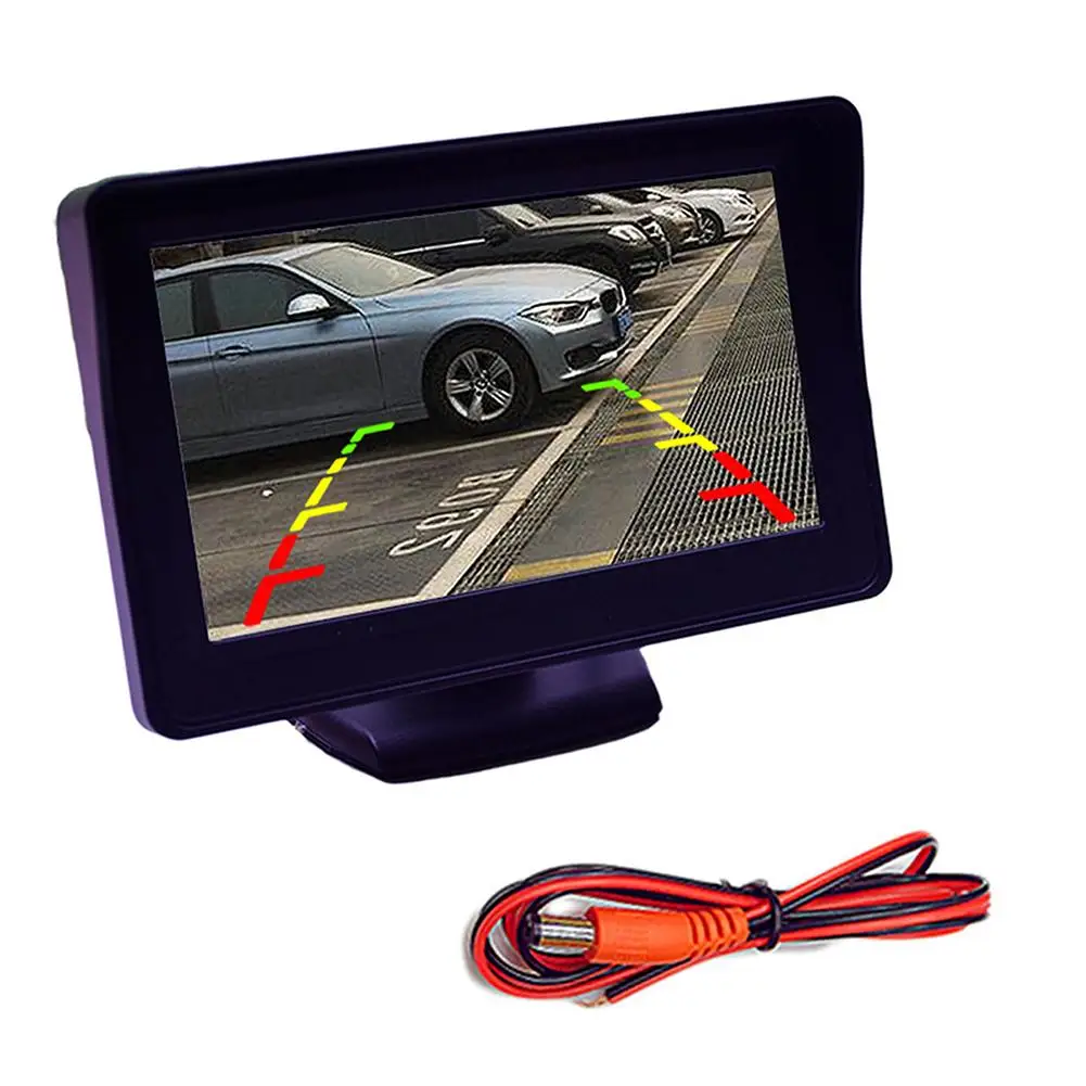 

4,3-дюймовый Hd-монитор для автомобиля, Tft-экран, 2-полосный входной сигнал, стандартный дисплей заднего хода