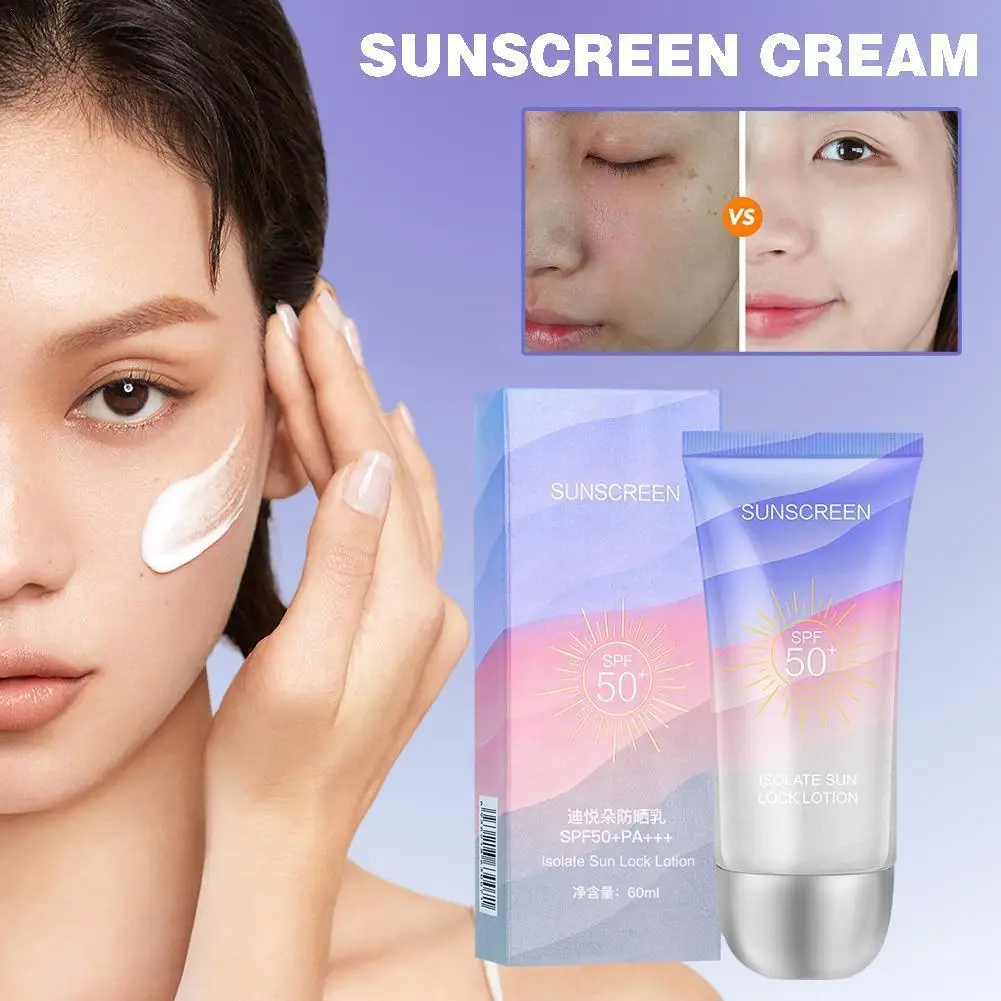 

SPF50+ Isolation Sunscreen Cream Whitening Waterproof Sweatproof UV Protection Face Sunscreen Lotion for Body Care K1R3