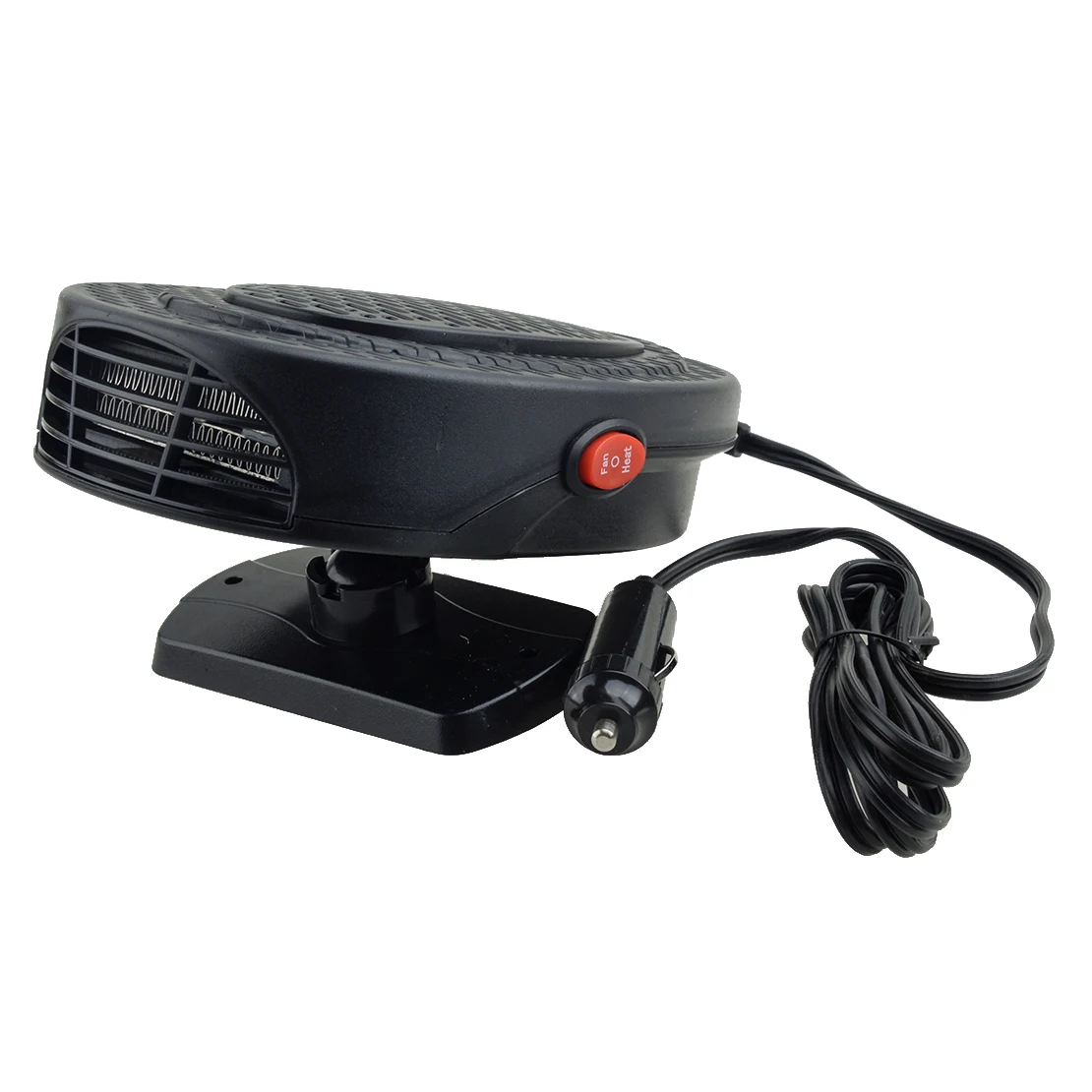 

12V Universal Car Front Heater Cooler Dryer Fan Windshield Defroster Demister Portable Heating Full Black 150W