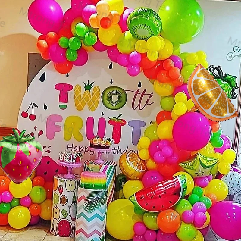 

128pcs Lovely Watermelon Theme Fruit Balloons Garland Arch Kit Hawaiian Summer Pool Party Wedding Birthday Decoration Supplies