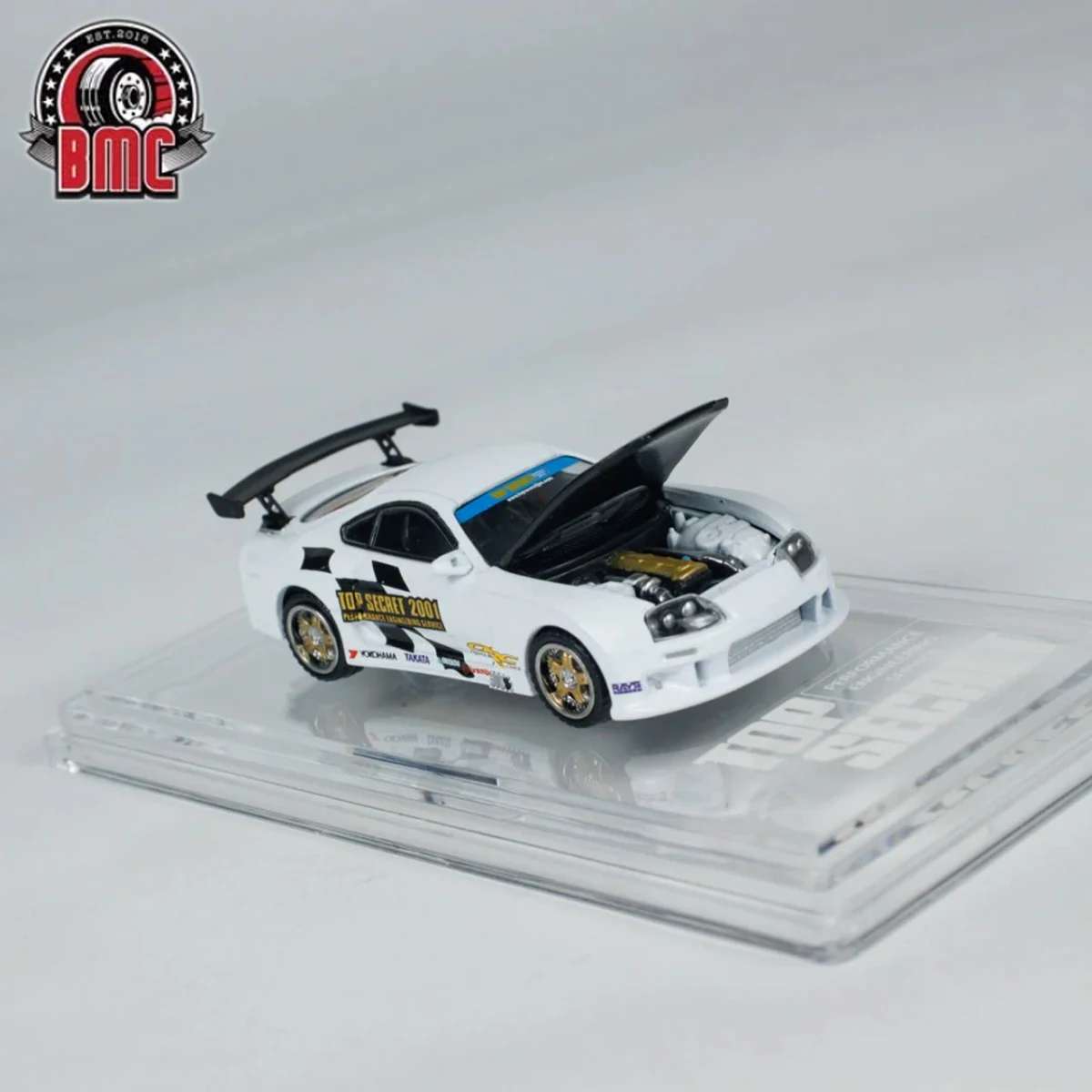 Фото BMC 1:64 Toyota Supra A80 Top Secret, белый, металлическое шасси, China Hobby Expo 2025, CHC, лимитированная серия, модель автомобиля из литого металла, в наличии №2