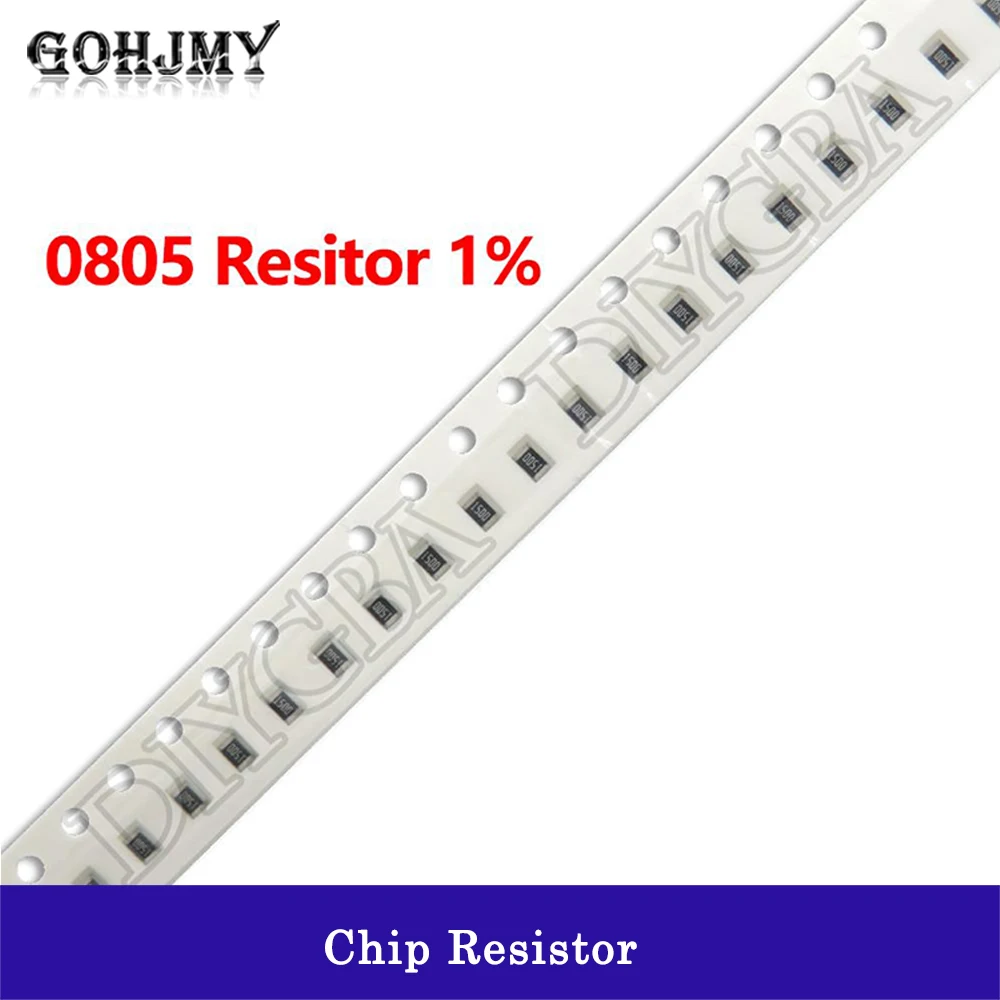 100 шт./партия 0805 1% 1/8 Вт SMD чиповый резистор 0R ~ 10M 0 1 10 330 470 Ом 1R 10R 100R 220R 330R 470R 1K 10K 47K 100K