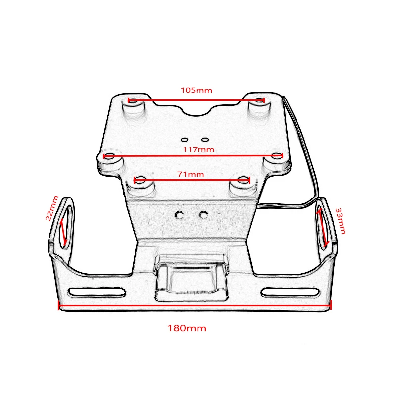 Подходит для Yamaha Tenere 700 кронштейн держателя заднего номерного знака XT700Z 2019-2023