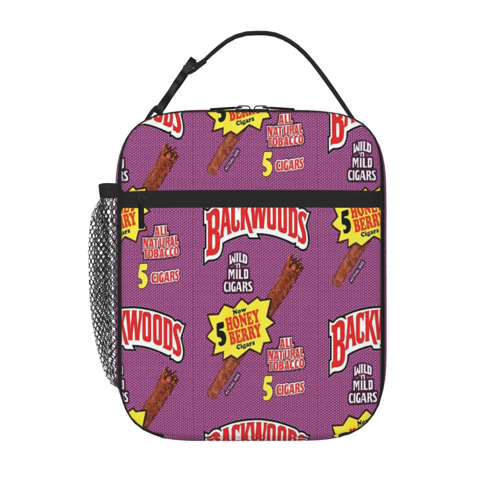 

Backwoods Honey Berry Cigar Leafs Lunch Box Cooler Bags Insulated Lunch Box Lunch Box For Women