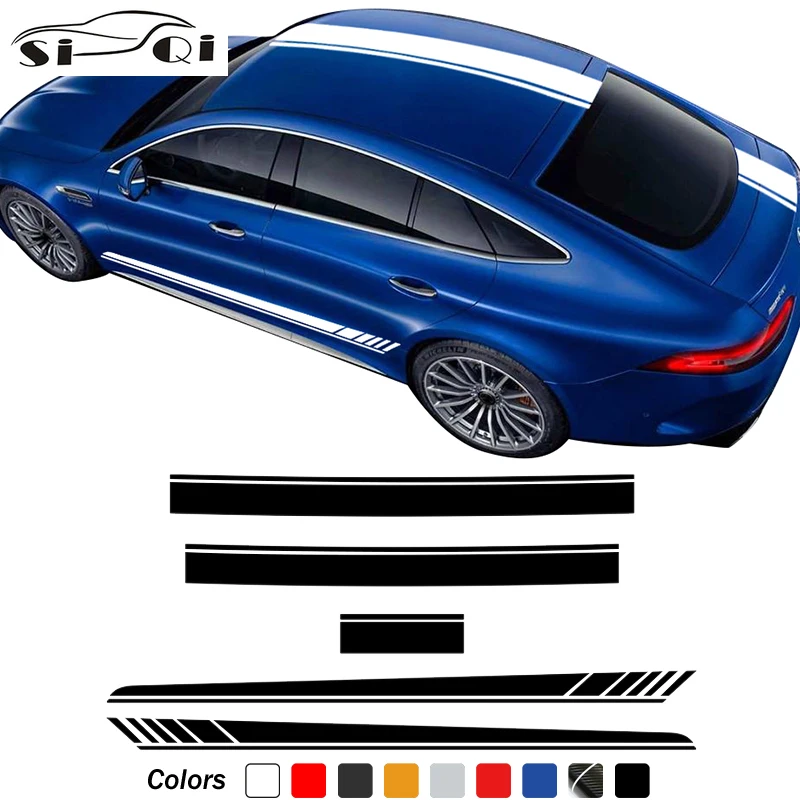 

Edition 1 Car Hood Decal Roof Rear Side Stripes Skirt Sticker For Mercedes Benz AMG GT S 4 Door X290 GT63 GT43 GT53 Accessories