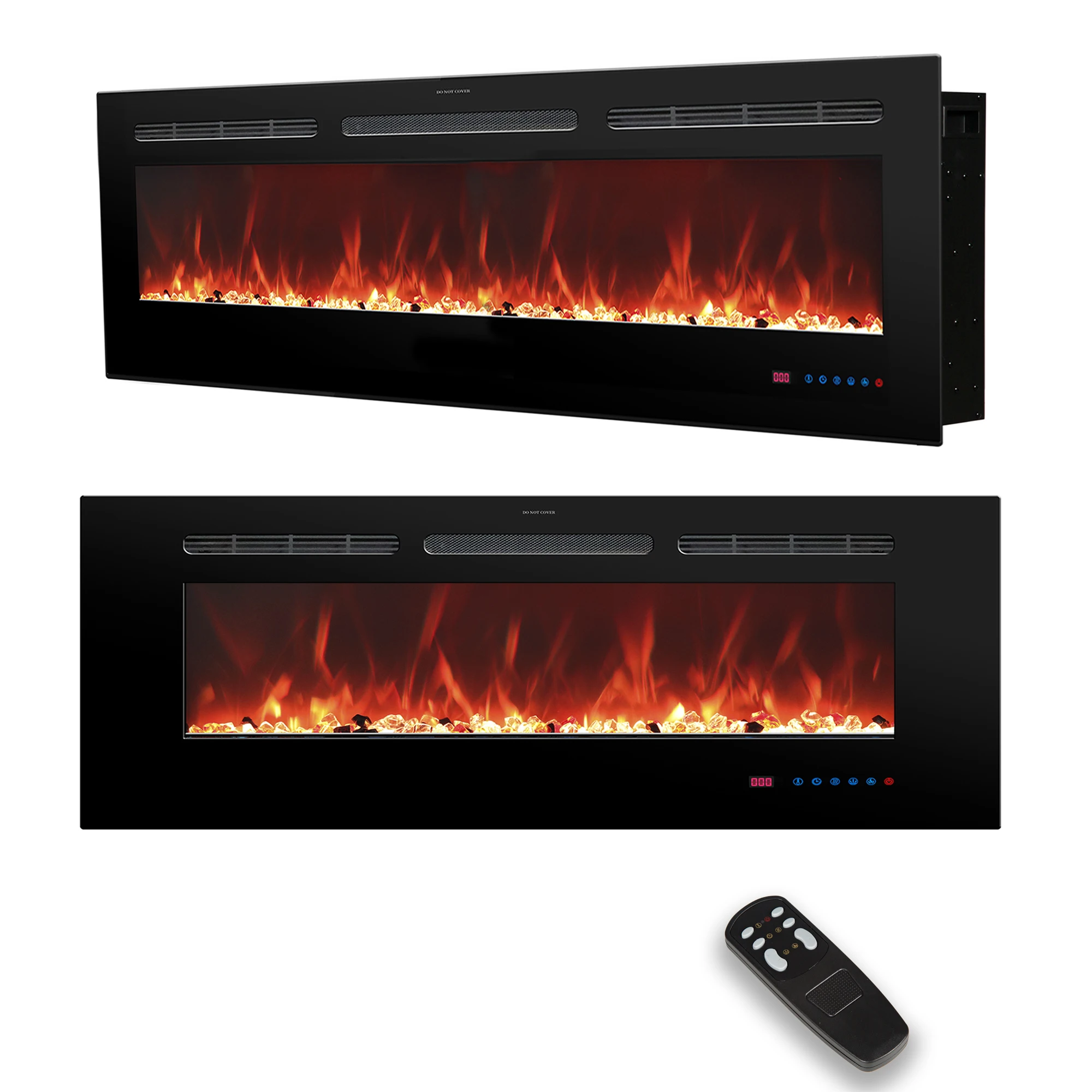 

Media Electric Fireplace Heaters, 42R Inch Luxury Fireplace ,13 Colors Modern LED Electric Fireplaces for Living Room.