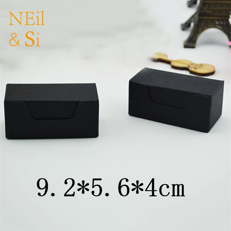 

Business Namecard Storage Paper Box Gift Favor DIY Handmade Soap Cookies Candy Boxes Brown Black Free shipping