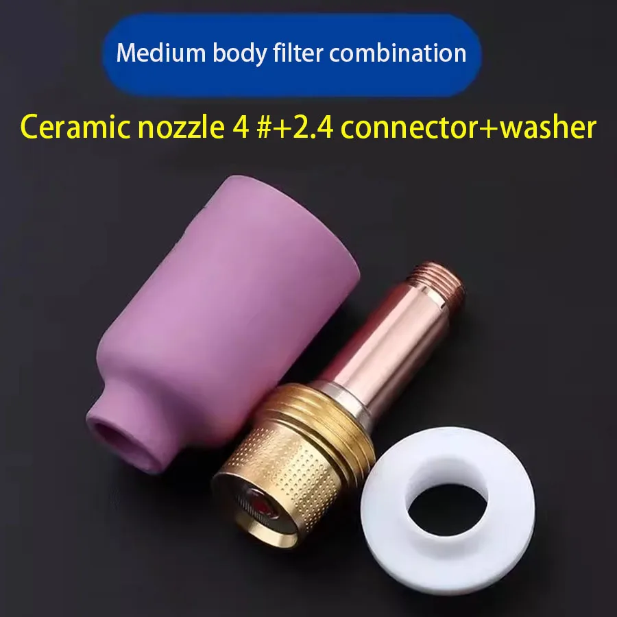 Argon arc welding ceramic nozzle argon gun accessories WP-18/26 with filter screen connection body mesh fluid guide
