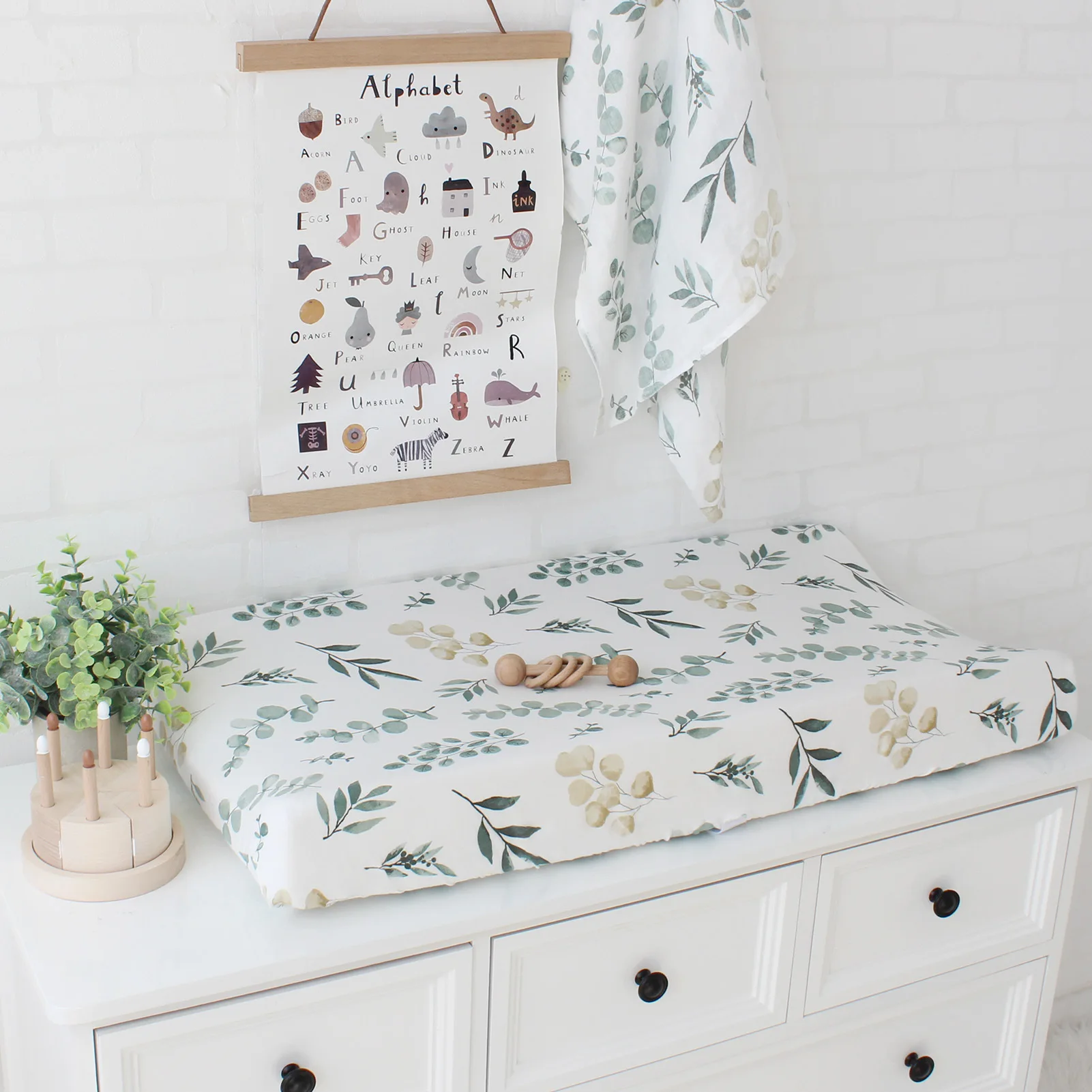 Print Elastic Fitted Crib Sheet Infant Toddler Bed Nursery Unisex Diaper Change Table Sheet