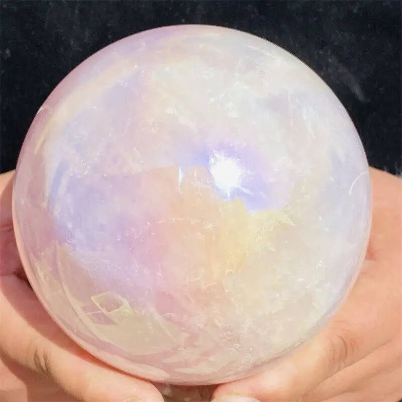 Красивый шар с кристаллами ангела Aura гальванизированный натуральный розовый