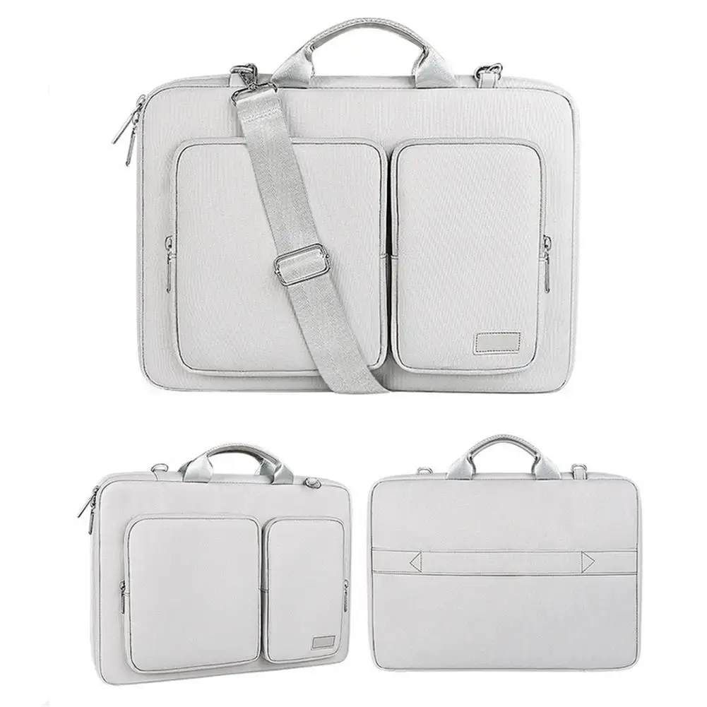 

Men Women Laptop Bag Large Capacity Briefcase Shoulder Bag Compatible For Pro 13 14 15.4 with Shoulder Strap dropship