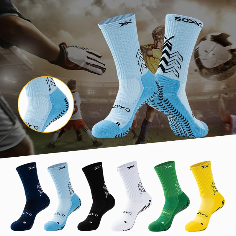 

Socks 2023 Men Anti-slip Football Women Non-slip Soccer Basketball Tennis Sport Socks Mid Calf Grip Cycling Riding Socks