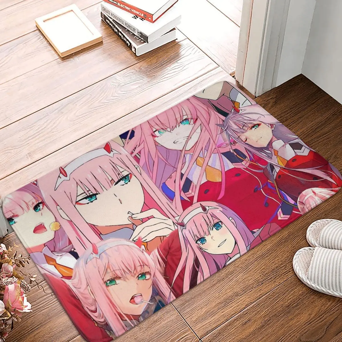 

Zero Two CollageBathroom Mat DARLING in the FRANXX Doormat Living Room Carpet Entrance Door Rug Home Decor