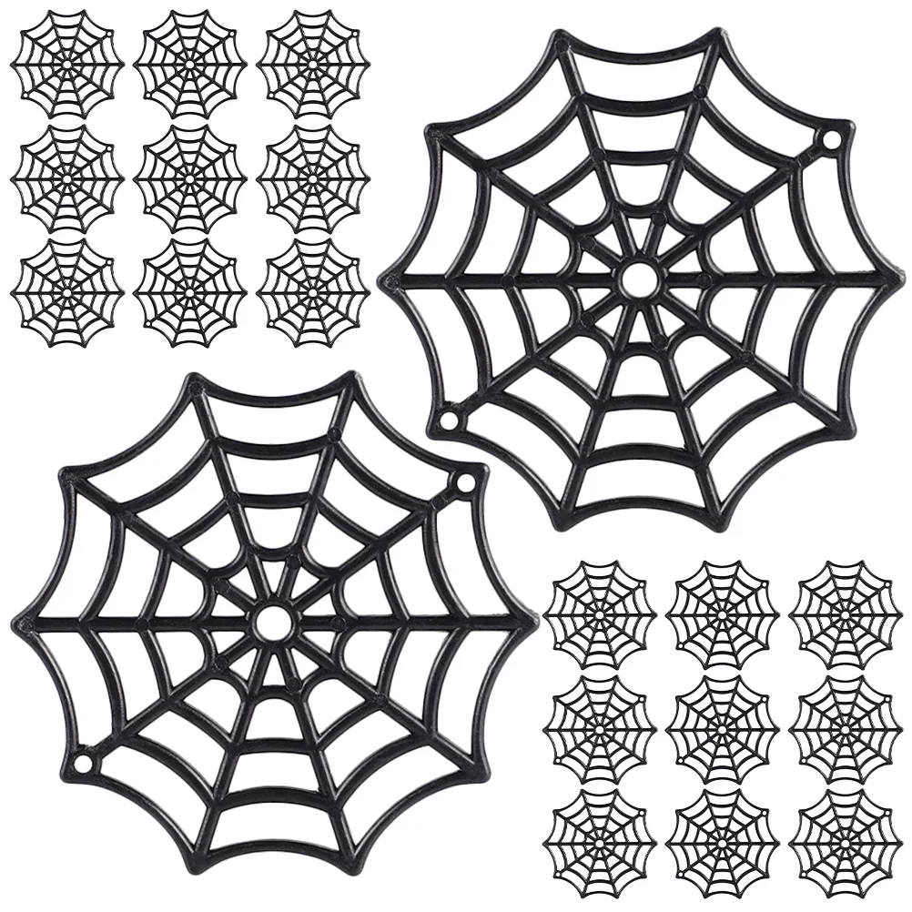 

80Pcs Halloween Plastic Spider Web Decor Hanging Ornaments Party Layout Props