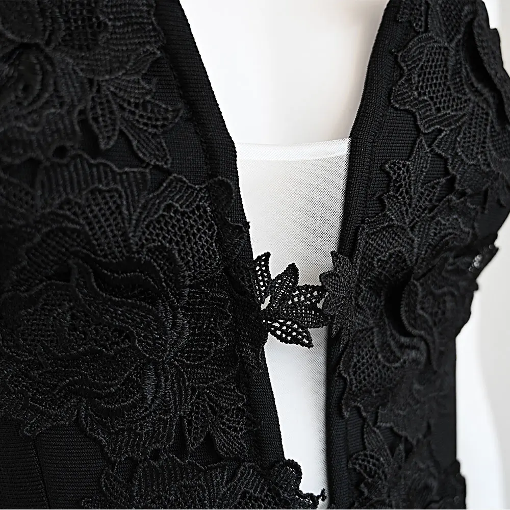 2024 новое сексуальное платье с цветочной вышивкой женское облегающее без