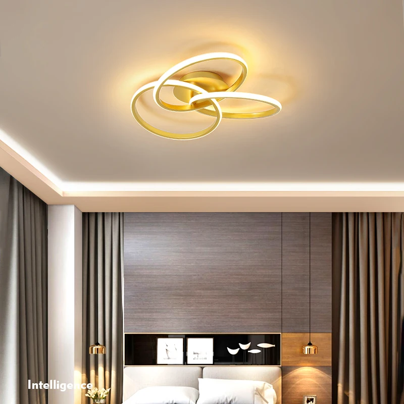 

NEO Gleam Modern led Chandelier for Livingroom Bedroom Studyroom Modern Chandelier lighting Indoor AC90-260V led lamp Black/Gold