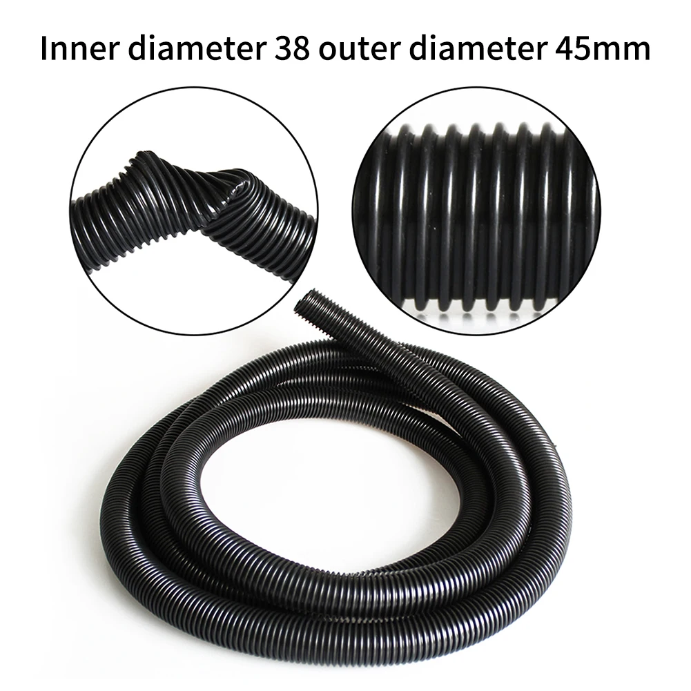 

1Meters Vacuum Cleaner Hose Threaded Pipe ID38mm OD45mm Anti-aging Vacuum Cleaner Hose Floor Cleaing Attachment Sweeper Hose