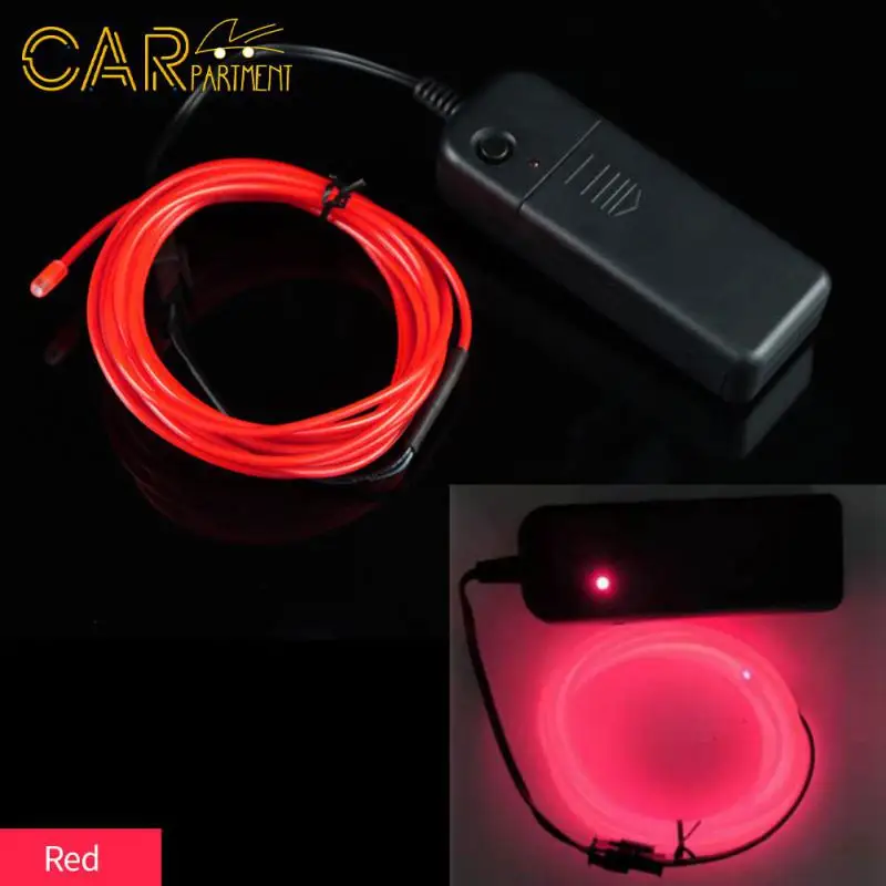 

Light Emitting Piece Electroluminescent Wire 3v Battery Box Set Led Strip Lamp Aa Battery Glow El Wire Car Accessories Diy