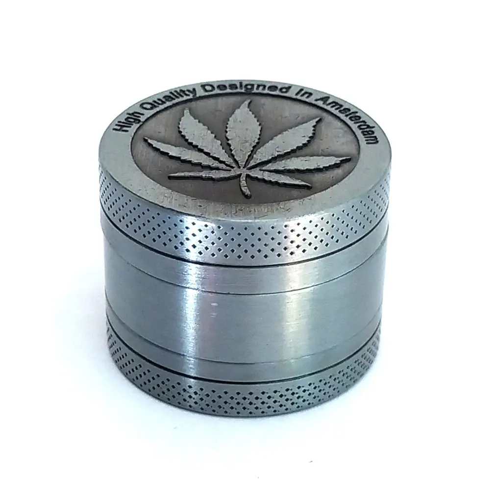 Fashion Leaf Metal Herbal Tobacco Grinder 3/4 Layer With Pollen Catcher Free Scraper-Silver/Bronze/Rainbow | Дом и сад
