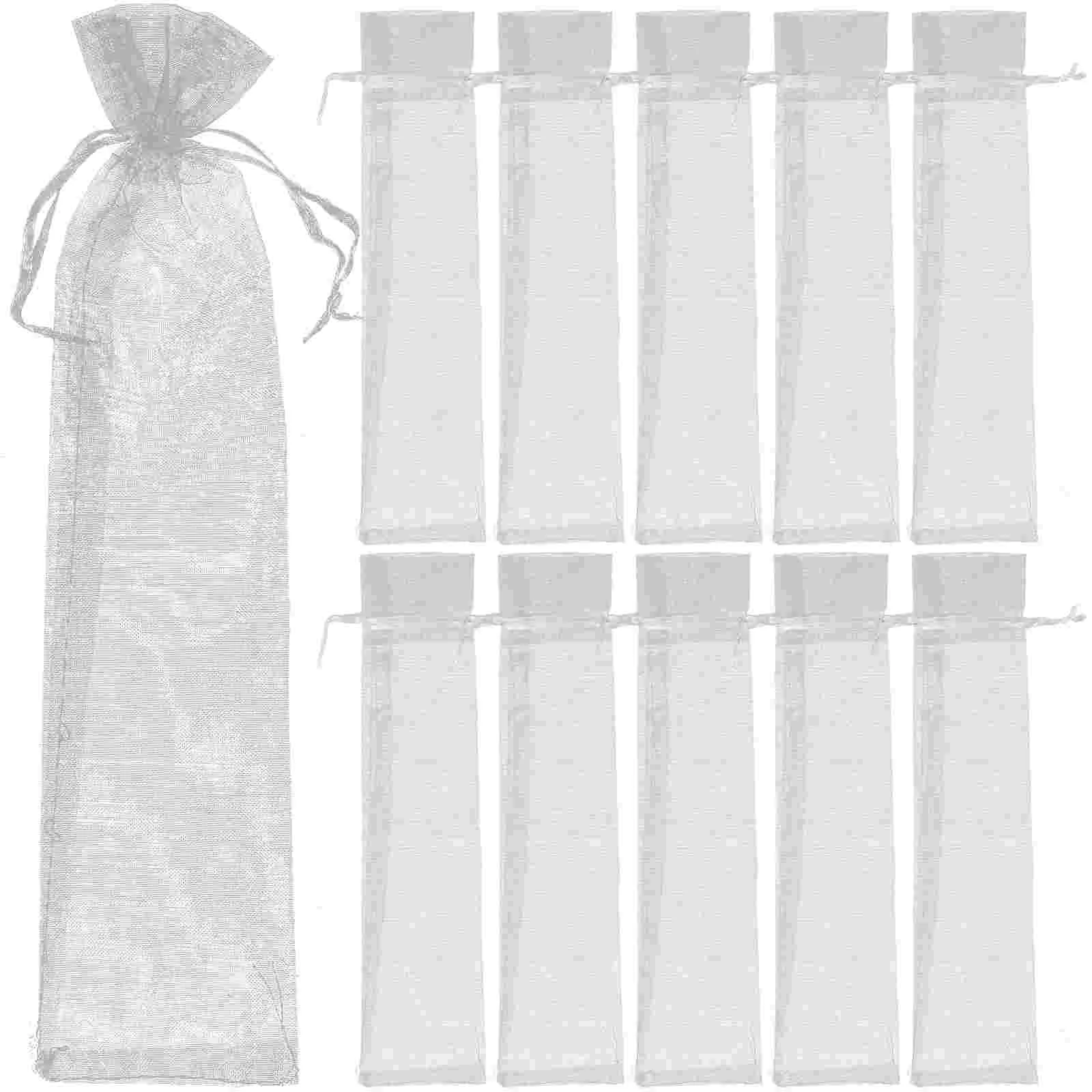 20 шт. сумка для конфет пряжа белый клатч складной веер из органзы на шнурке