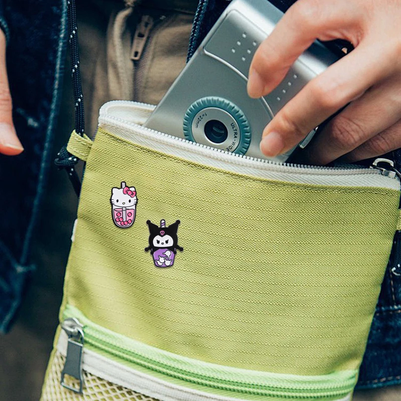 6 шт. набор булавок в стиле аниме Пить животных эмалированные броши с