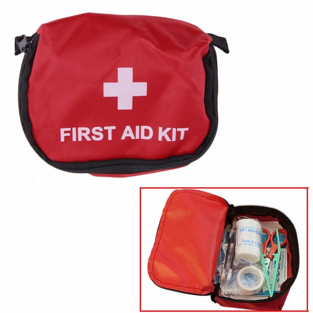 

Emergency First Aid Kit 0.7L Red PVC Outdoors Camping Survival Empty Bag Bandage Drug Waterproof Storage Bag 11*15.5*5cm