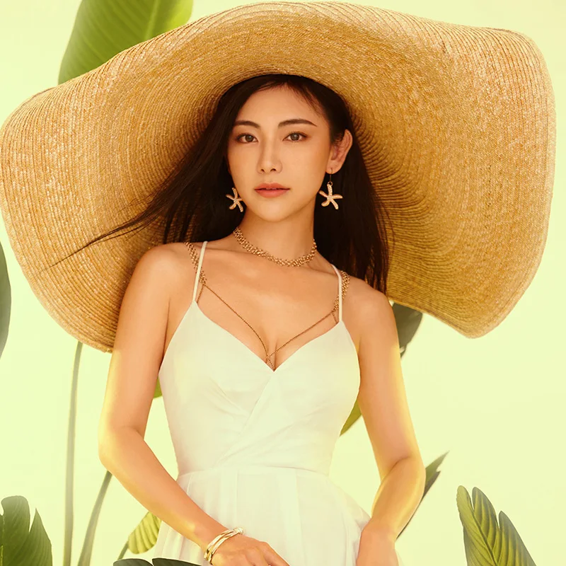 

Шляпа женская Соломенная с широкими полями, 70 см