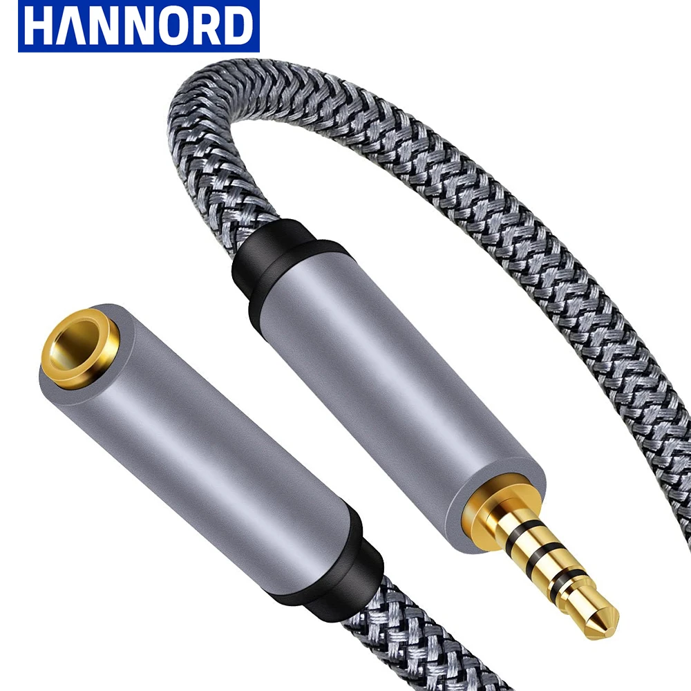 

Hannord 3.5mm Audio Extension Cable 1m/1.5m/2m/3m/5m/8m/10m Jack Male to Female Headphone Cable Jack Aux Cable For iPhone Xiaomi