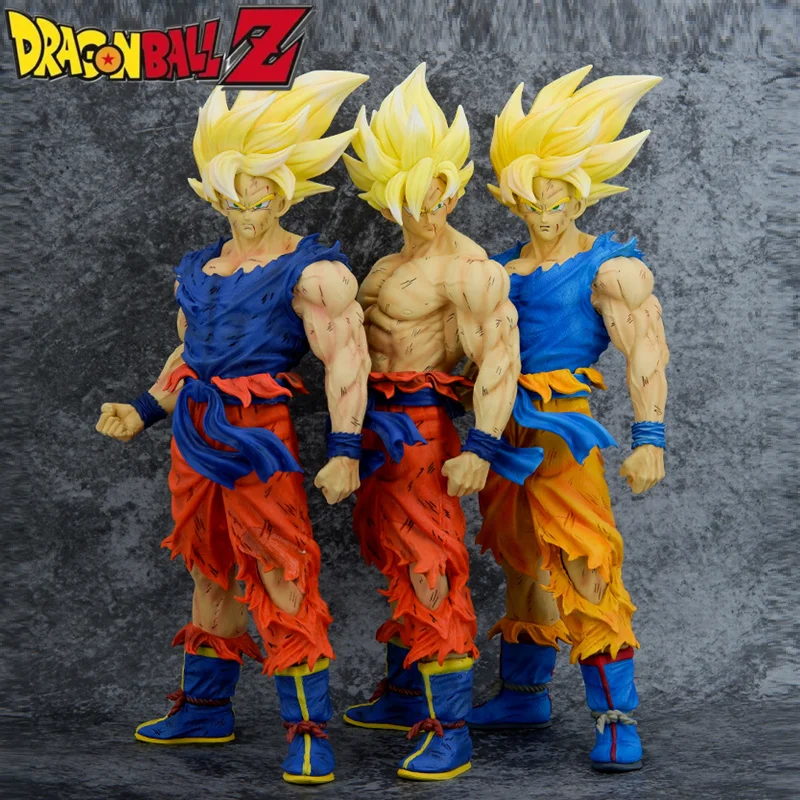 

43cm Dragon Ball Z Super Saiyan Gk Battle Damage Son Goku Super Gohan Action Figure Anime Model Pvc Statue Children Toys Gift